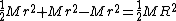 \frac{1}{2}Mr^2+ Mr^2-Mr^2=\frac{1}{2}MR^2